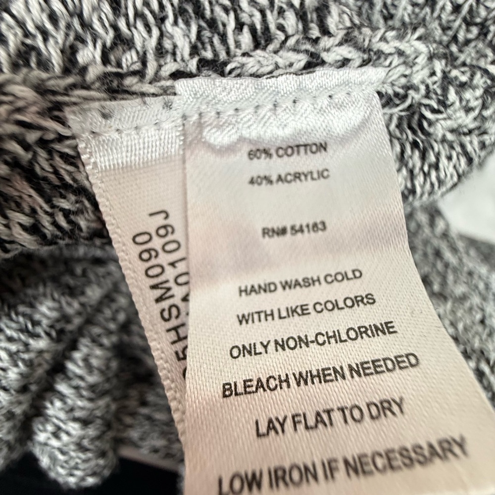 Calvin Klein gray textured zip front long sleeve sweater size large - Picture 11 of 11